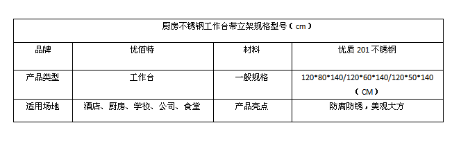 TIKTOK色情版下载不鏽鋼工作台帶立架規格型號